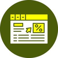 Click through rate Solid Colorful Icon vector