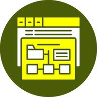 XML sitemap Solid Colorful Icon vector