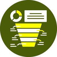 Funnel chart Solid Colorful Icon vector