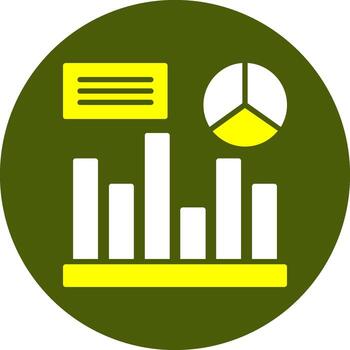 analítica sólido vistoso icono vector