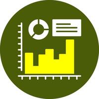 Histogram Solid Colorful Icon vector