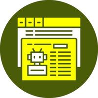 Robotstxt Solid Colorful Icon vector