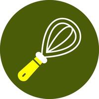 Whisk Colorful Icon on a Green Background vector