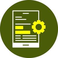 Mobile optimization Solid Colorful Icon vector