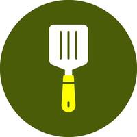 Spatula Corlorful Icon on a Green Background vector