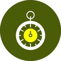 Timer Corlorful Icon on a Green Background vector