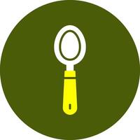 Spoon Colorful Icon on a Green Background vector