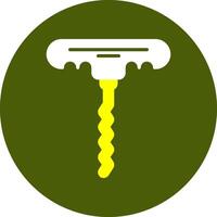 Corkscrew Colorful Icon on a Green Background vector