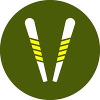 Chopsticks Glyph Two color Icon vector
