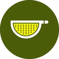 Strainer Colorful Icon on a Green Background vector