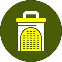 Grater Corlorful Icon on a Green Background vector