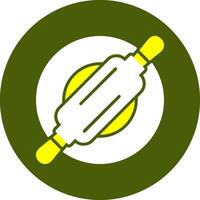 Rolling pin Corlorful Icon on a Green Background vector