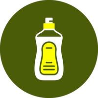 Dish soap Corlorful Icon on a Green Background vector