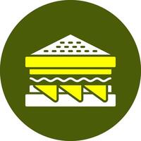 Sandwich Corlorful Icon on a Green Background vector