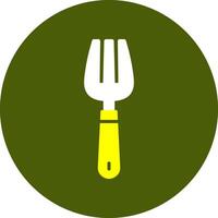 Fork Corlorful Icon on a Green Background vector