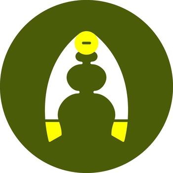 Nutcracker Corlorful Icon on a Green Background vector