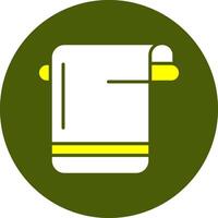 Towel Corlorful Icon on a Green Background vector