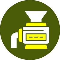 Crusher Corlorful Icon on a Green Background vector