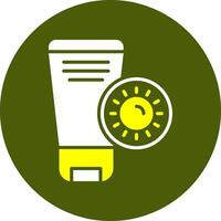 Sun block Glyph Colorful Style Icon vector