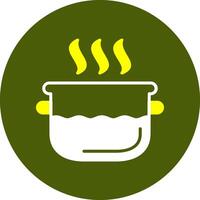 Steaming Glyph Colorful Style Icon vector