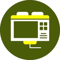 Monitor Glyph Colorful Style Icon vector