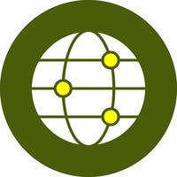 Global Glyph Colorful Style Icon vector
