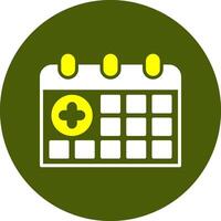 Calendar Colorful Icon on Green Background vector