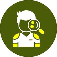 Man Skin Check Up Glyph Colorful Style Icon vector