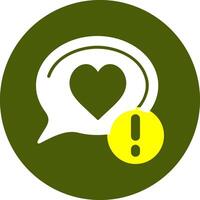 Heart Notification Style Colorful Symbol vector