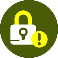 Lock Notification Style Colorful Symbol vector