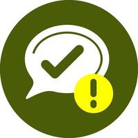 Checkmark Notification Style Colorful Symbol vector
