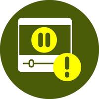 Pause Notification Style Colorful Symbol vector