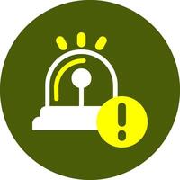 Siren Alarm Notification Style Colorful Symbol vector