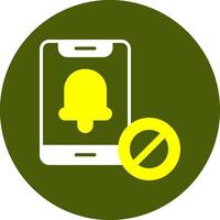 Notifications off Notification Style Colorful Symbol vector