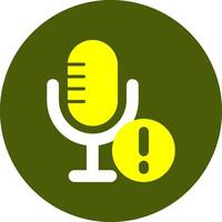 Microphone Notification Style Colorful Symbol vector