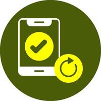 Auto-rotate Notification Style Colorful Symbol vector