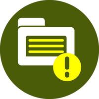 Folder Notification Style Colorful Symbol vector