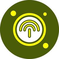 Hotspot Button Solid Style Color Icon vector