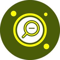 Zoom out Button Solid Style Color Icon vector