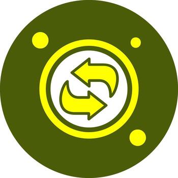 actualizar botón sólido estilo color icono vector