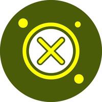Close Button Solid Style Color Icon vector