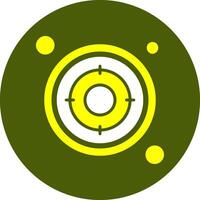 Tracker Button Solid Style Color Icon vector