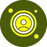 Profile Button Solid Style Color Icon vector