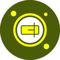Rename Button Solid Style Color Icon vector