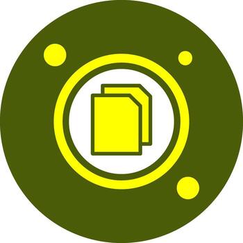 Copy Button Solid Style Color Icon vector