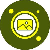 Picture Button Solid Style Color Icon vector