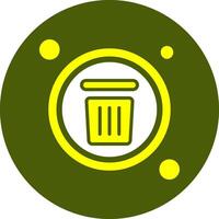 Delete Button Solid Style Color Icon vector