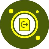 Next Page Button Solid Style Color Icon vector