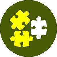 Puzzle pieces Solid Style Colorful Icon vector