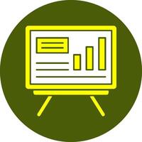 Interactive whiteboard Solid Style Colorful Icon vector